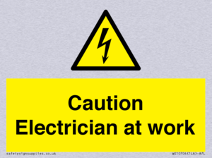 Caution Electrician at work